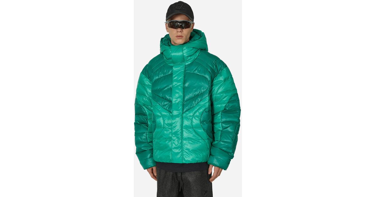 Greenh Padded Tech Puffer Jacket W/ Hood