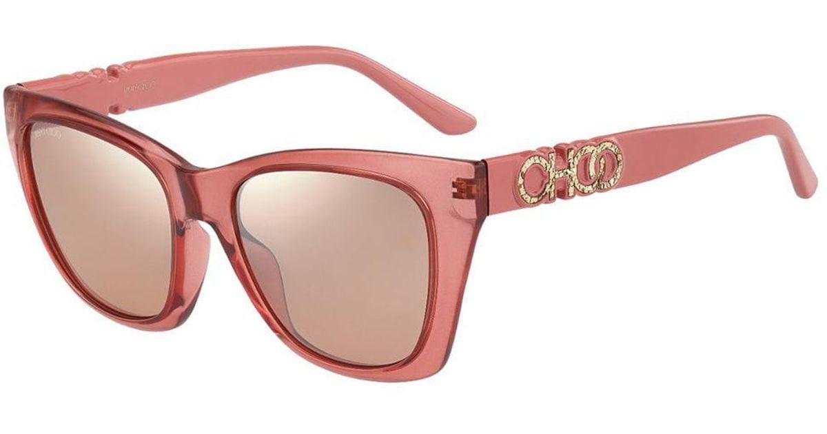 Jimmy Choo Rikki/g/s 1n5/2s Women's Sunglasses Pink Size 55 Lyst