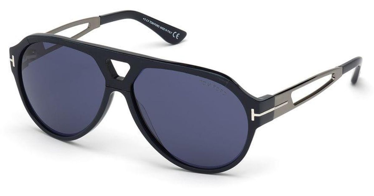 Tom Ford Ft0778 Paul 90v Sunglasses Blue Size 60 for Men - Lyst