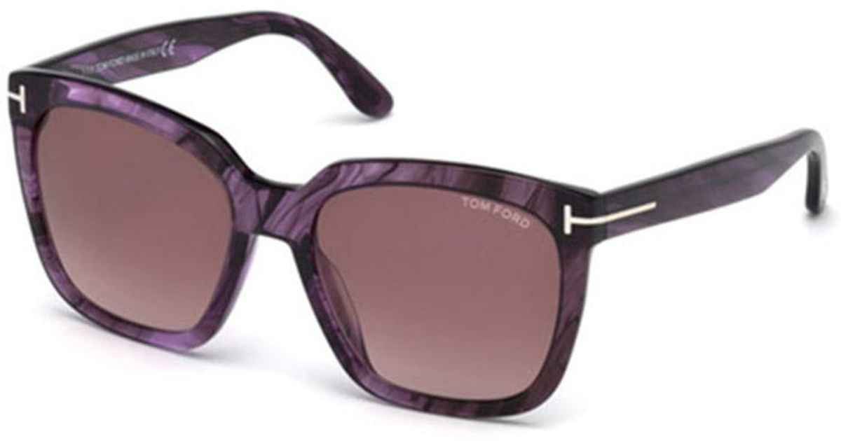 Tom Ford Ft0502 83t Women S Sunglasses Violet Size 55 In Purple Lyst