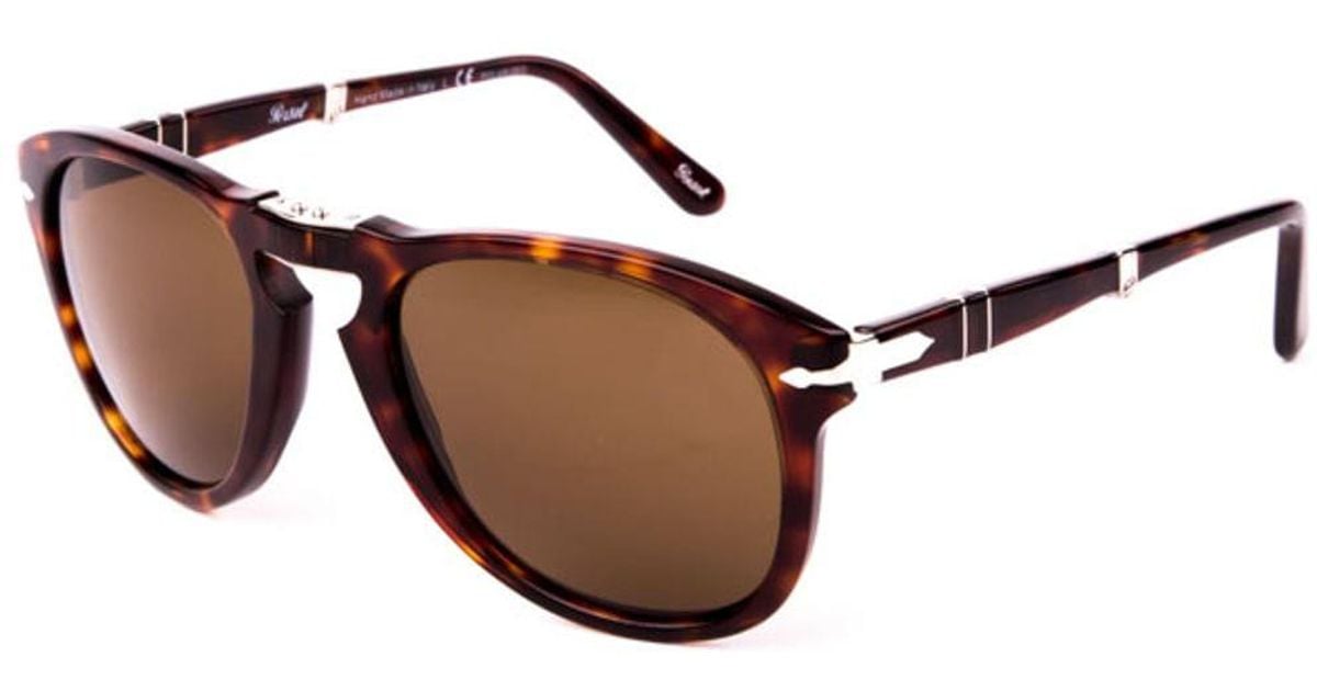 Persol Po0714 Folding Polarized 24 57 Tortoise In Brown Lyst