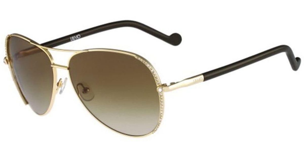 Liu Jo Lj102sr 717 Women's Sunglasses Gold Size 59 in Metallic - Lyst