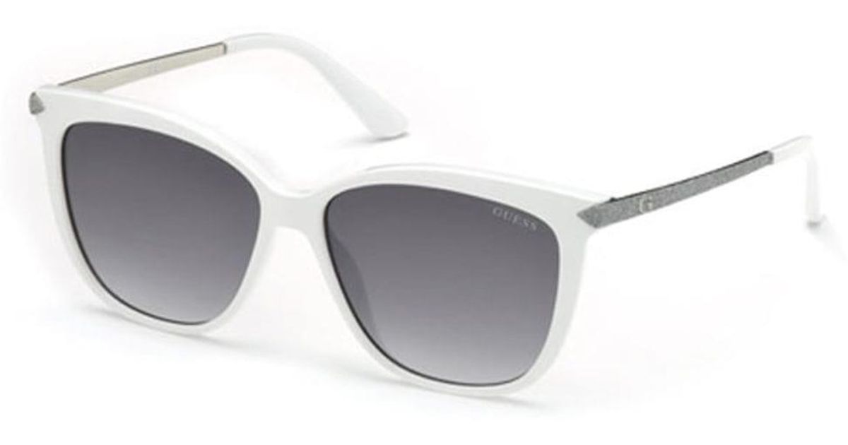 Guess Gu 7533 21b Women's Sunglasses White Size 57 Lyst
