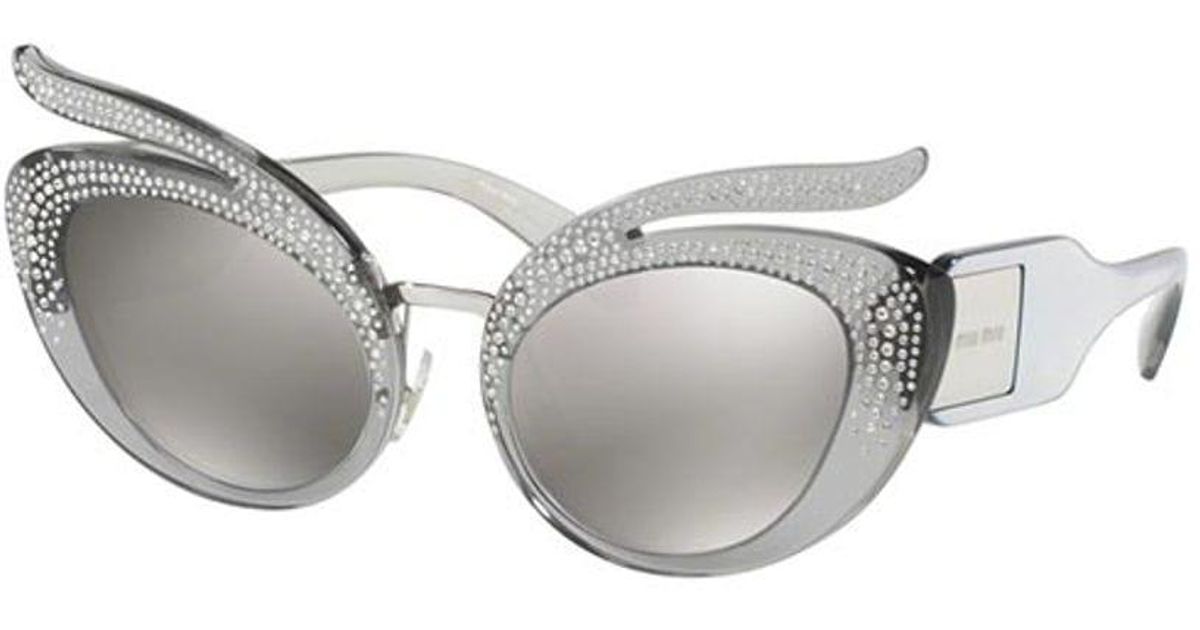 Miu Miu Mu04ts 54z139 Women's Sunglasses Grey Size 53 in Gray - Lyst
