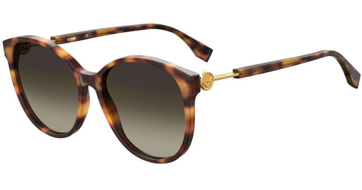 Fendi Synthetic Ff 0412/s 086/ha Women's Sunglasses Tortoise Size 58 in