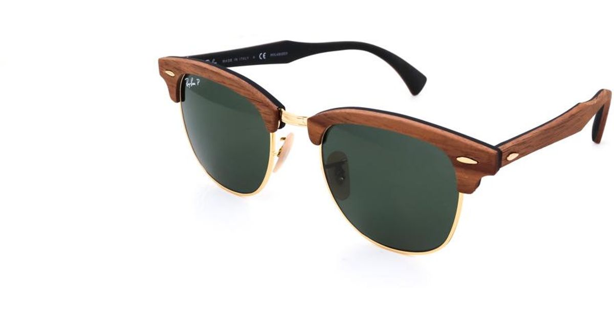 ray ban clubmaster wood polarized