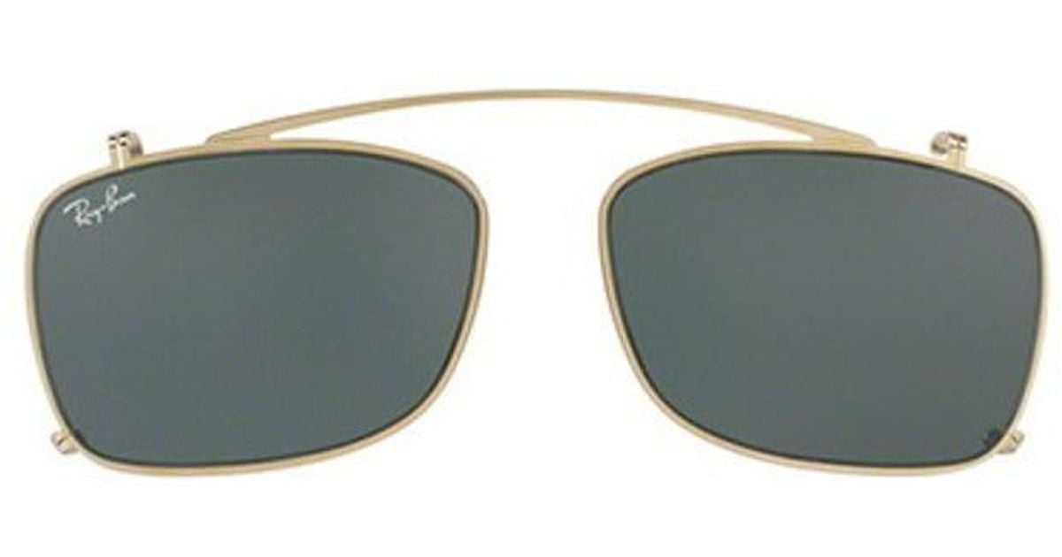 RayBan Rx5228c Clip On 250071 Sunglasses Gold Size 53 in Metallic for