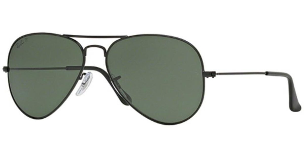 Ray Ban Rb3025 Aviator Large Metal Polarized W3361 Sunglasses In Black For Men Lyst