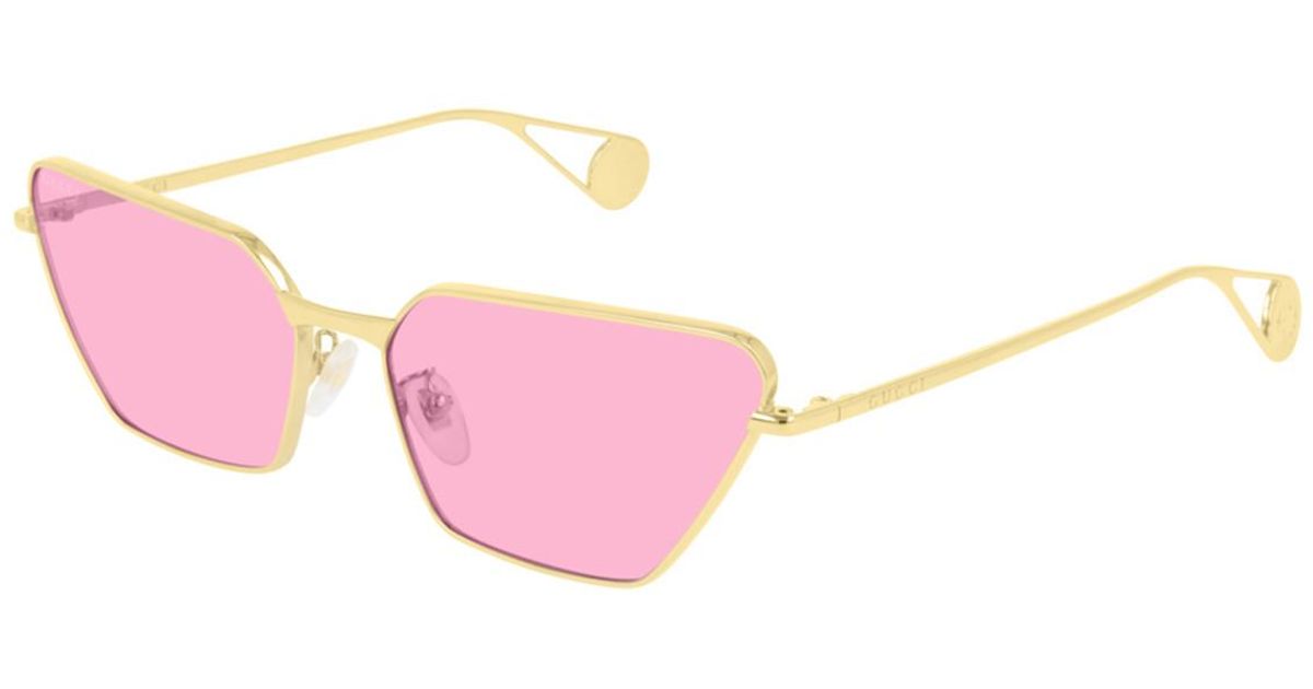 gucci pink and gold sunglasses