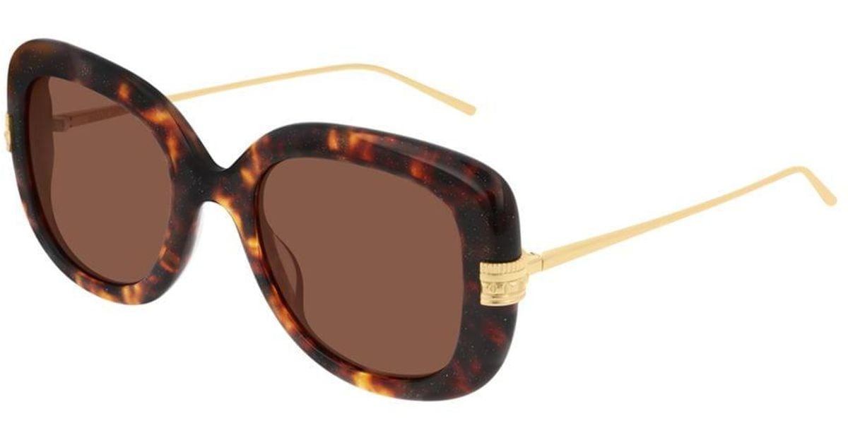 Boucheron Synthetic Bc0087s 002 Women's Sunglasses Tortoise Size 51 in ...