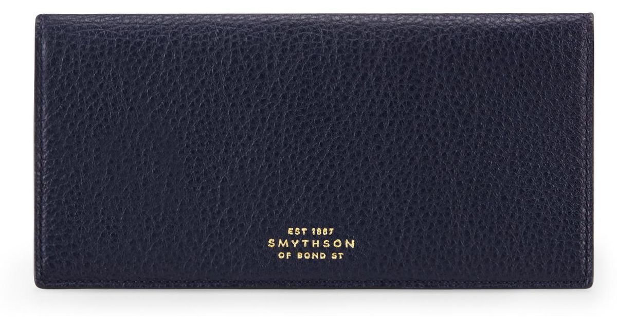Smythson Leather Burlington Slim Coat Wallet in Navy (Blue) for Men Lyst