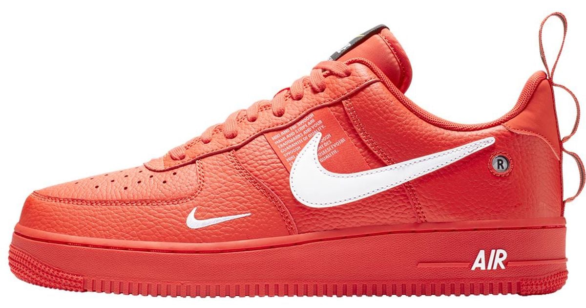 Nike Leather Air Force 1 '07 Lv8 Utility in Red for Men - Lyst