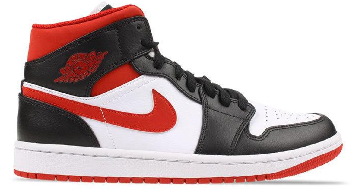 jordans zwart wit rood