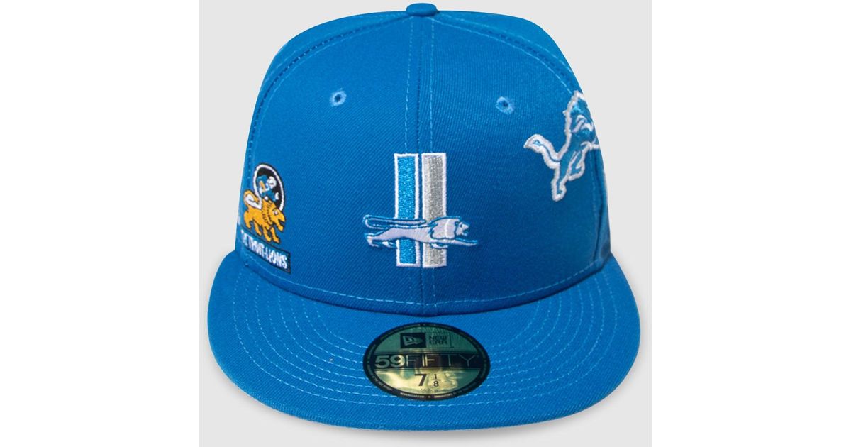 New Era, Accessories, Detroit Lions New Era Navy Blue Mlb 59fifty Fitted