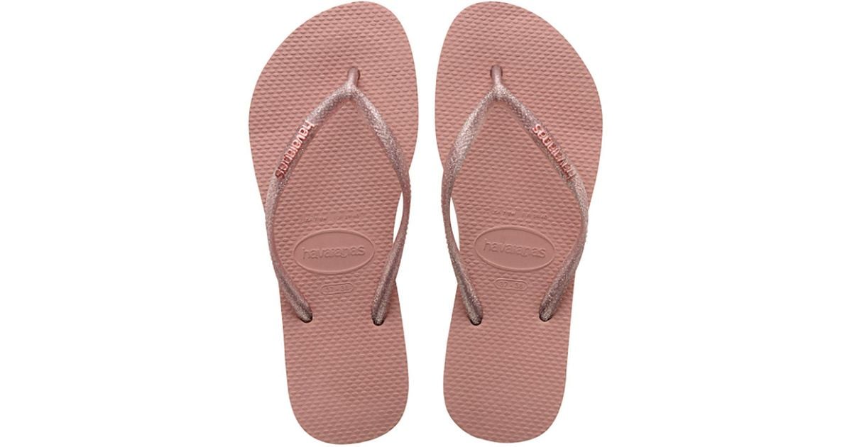 havaianas rose gold slim