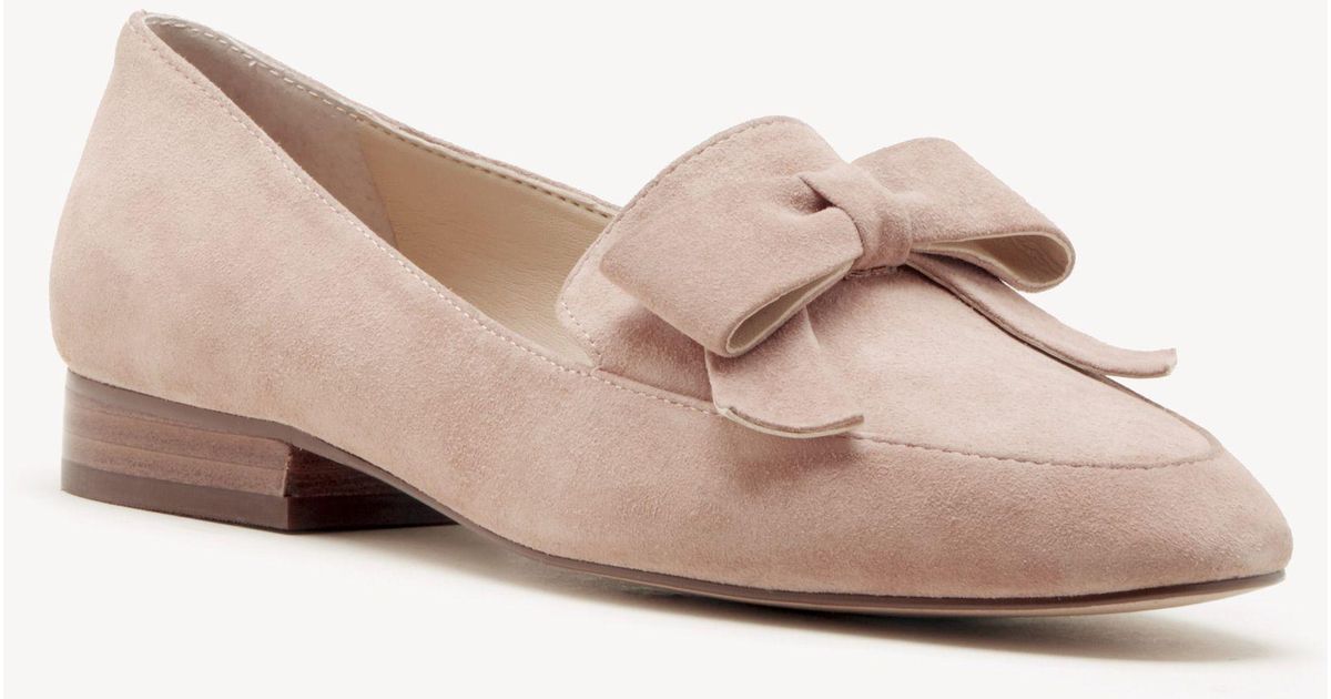 Sole Society Suede Tannse Bow Loafer in 