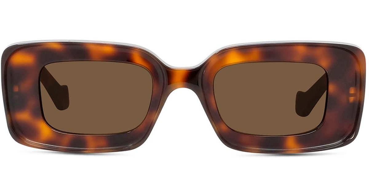 Loewe Lw40101i 52e Rectangle Sunglasses in Black Lyst