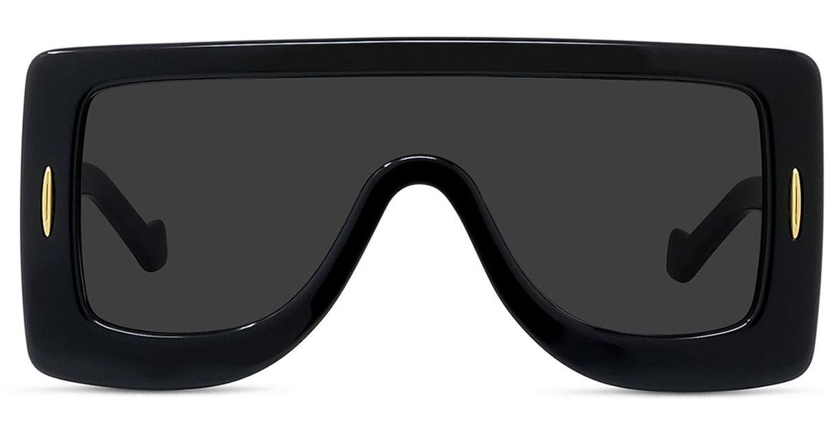 Loewe Lw40104i 01a Shield Sunglasses in Black | Lyst