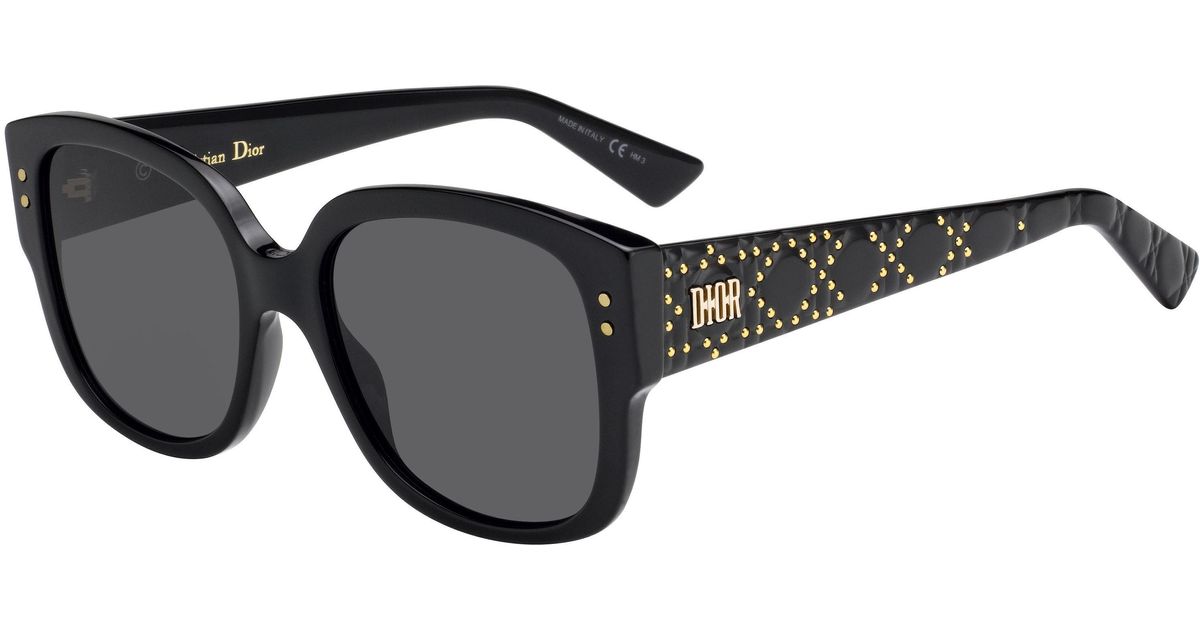 Dior Lady Dior Stud Women's Wayfarer Sunglasses in Black | Lyst