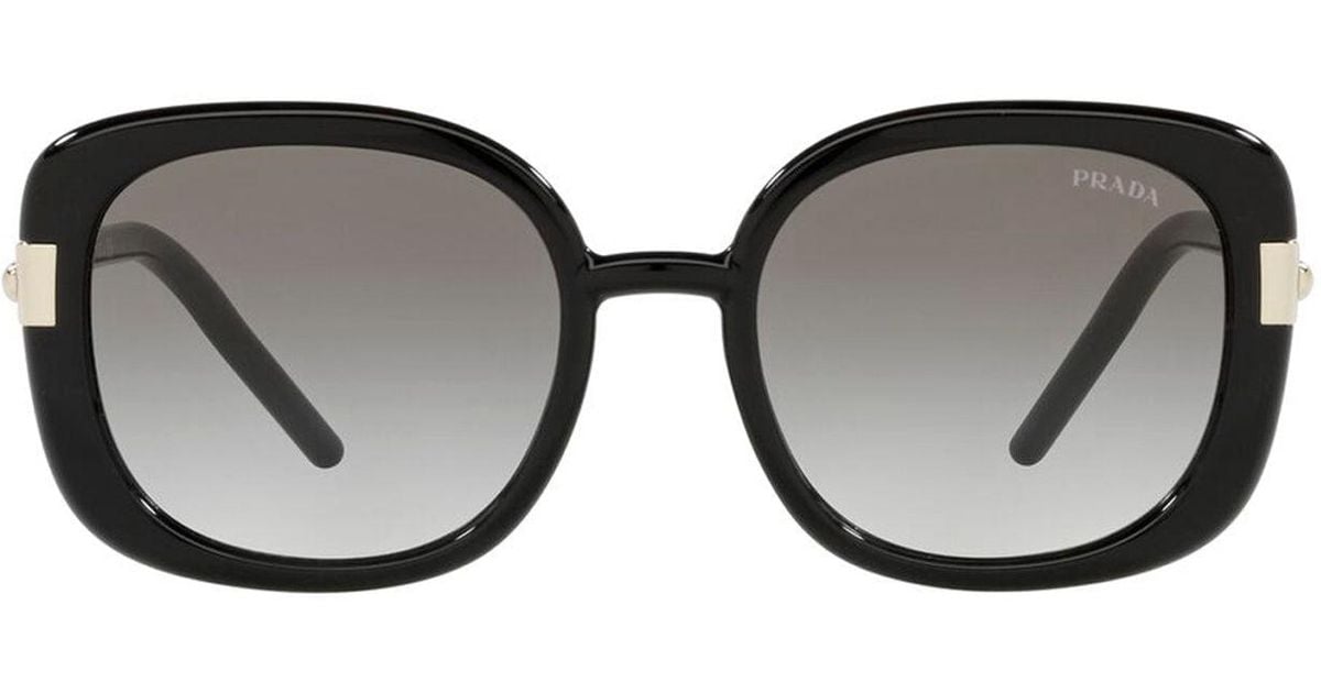 Prada Pr 04ws 1ab0a7 Oval Sunglasses in Black Lyst