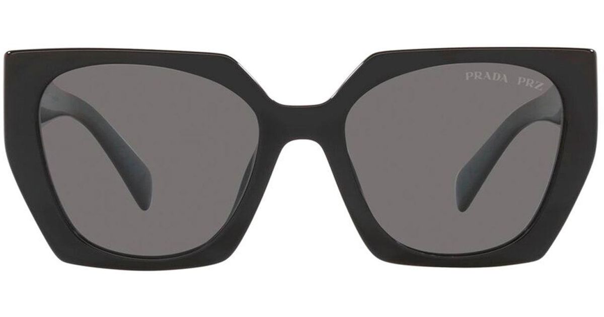 Prada Pr 15ws 1ab5z1 Geometric Polarized Sunglasses in Black Lyst