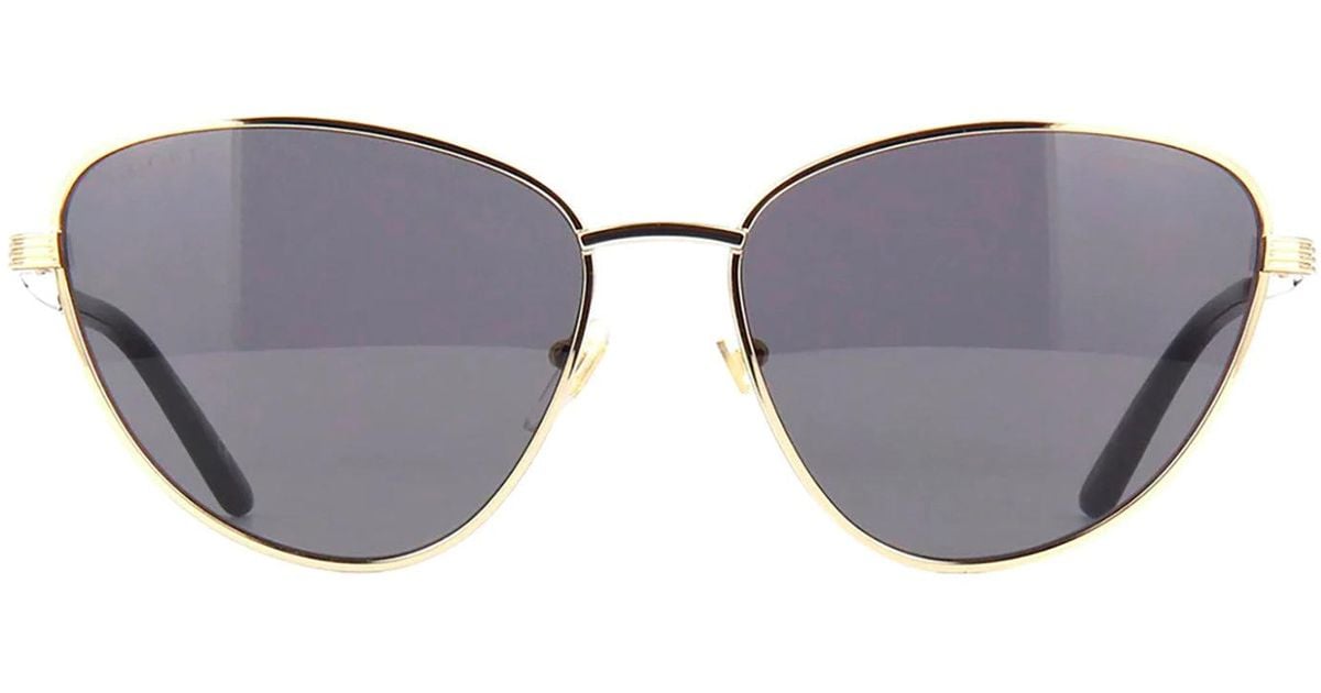 Gucci GG0803S W 001 Cat Eye Sunglasses in Black | Lyst