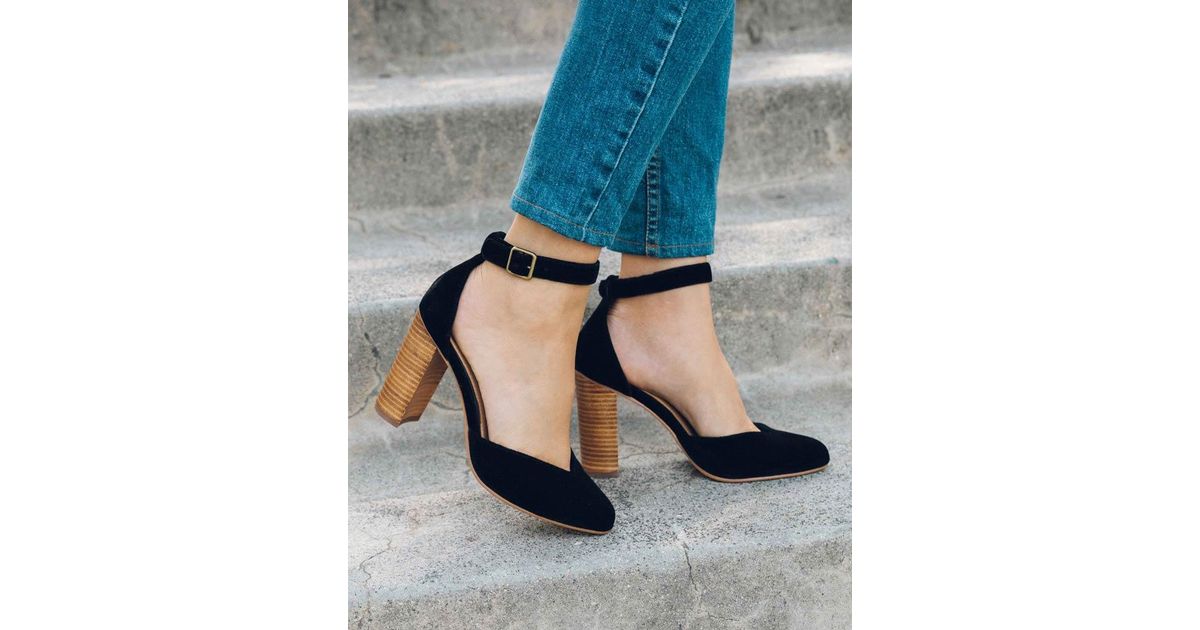 Soludos Velvet Collette Heel in Black 