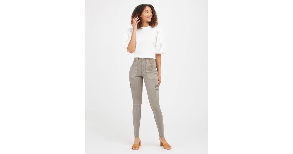 Spanx Stretch Twill Ankle Cargo Pant - Lyst