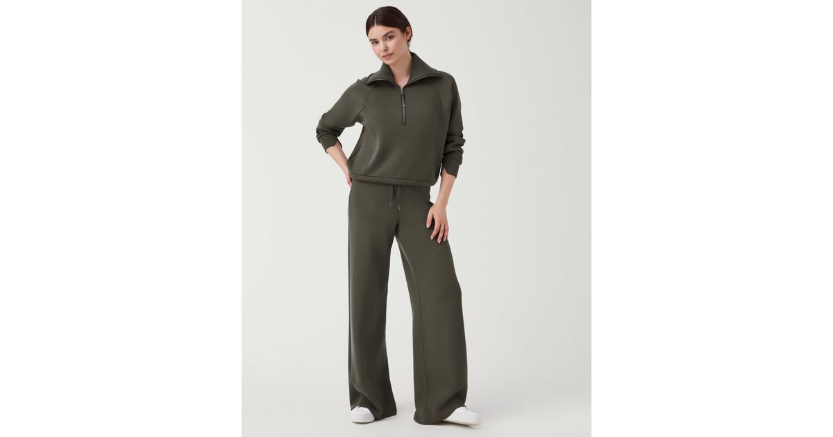 Spanx Airessentials Wide Leg Pant in Green