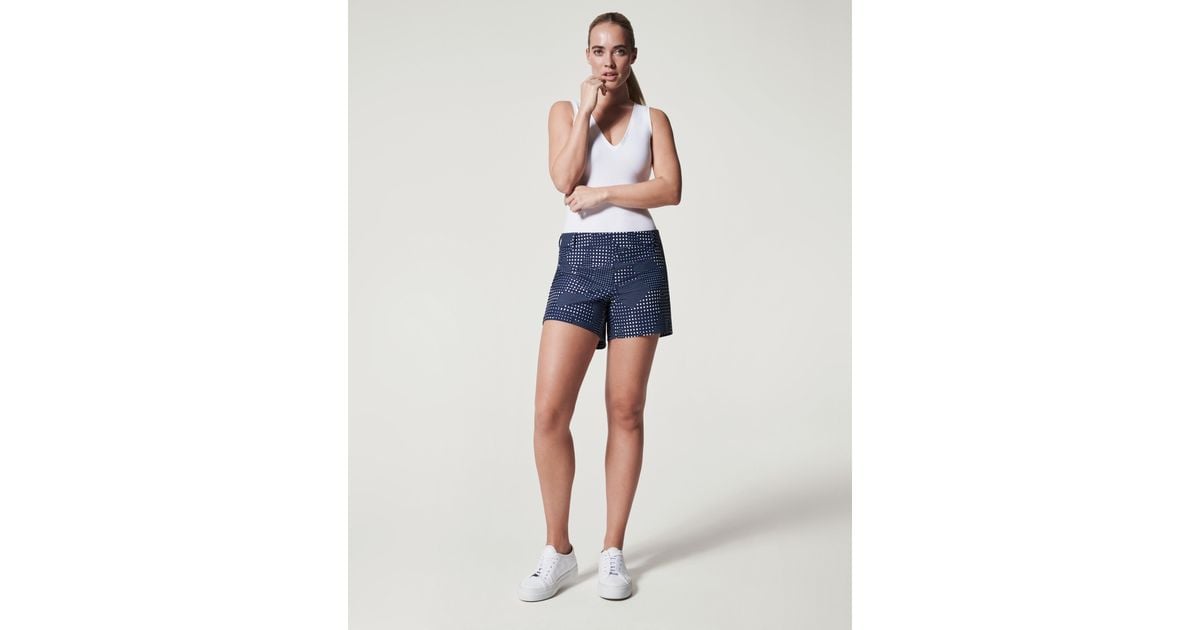 Spanx Sunshine Shorts, 4" in Blue Lyst