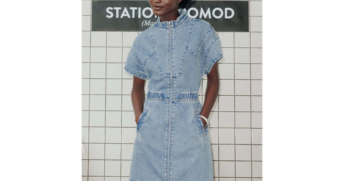 En Jean Robe Promod Bleu Robe Robe Courte En Jean Promod En Coloris Bleu  Lyst