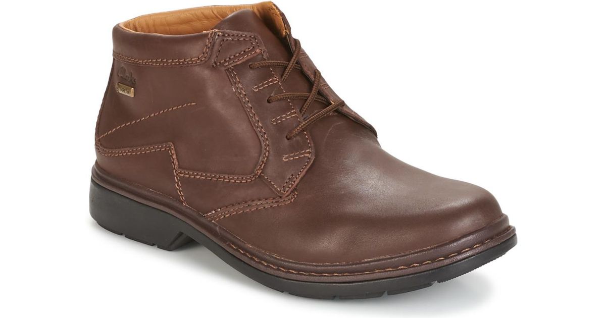 clarks rockie hi gtx brown
