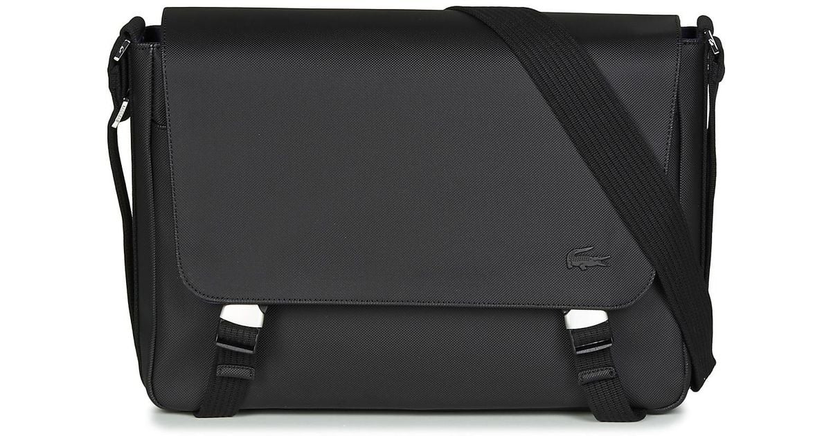 MEN'S CLASSIC MESSENGER BAG hommes Sac bandoulière en Noir Lacoste pour