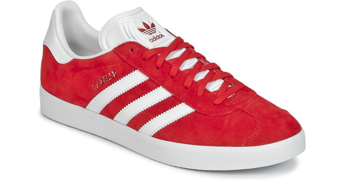 women's red adidas gazelle trainers