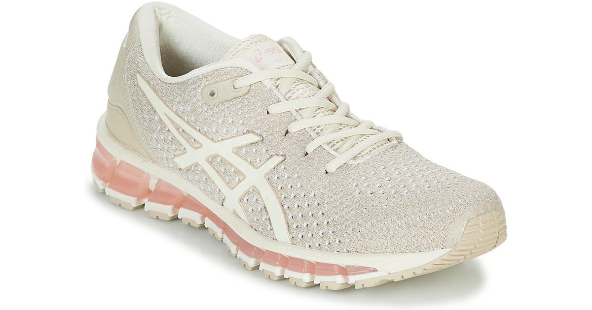 beige running trainers