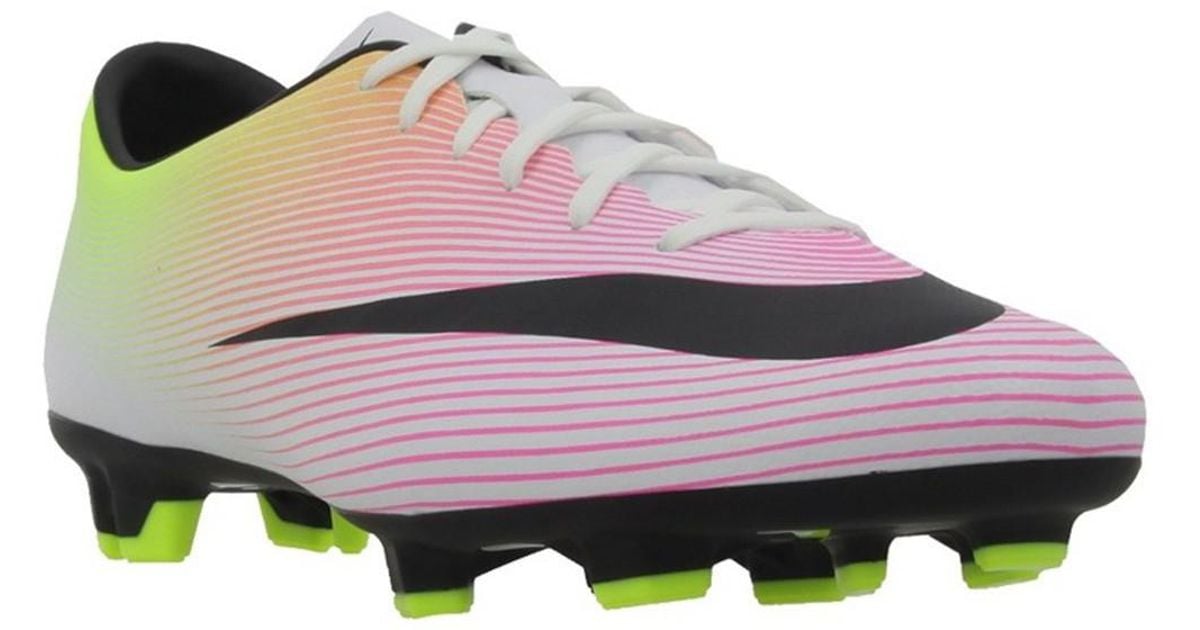 pink and yellow football boots