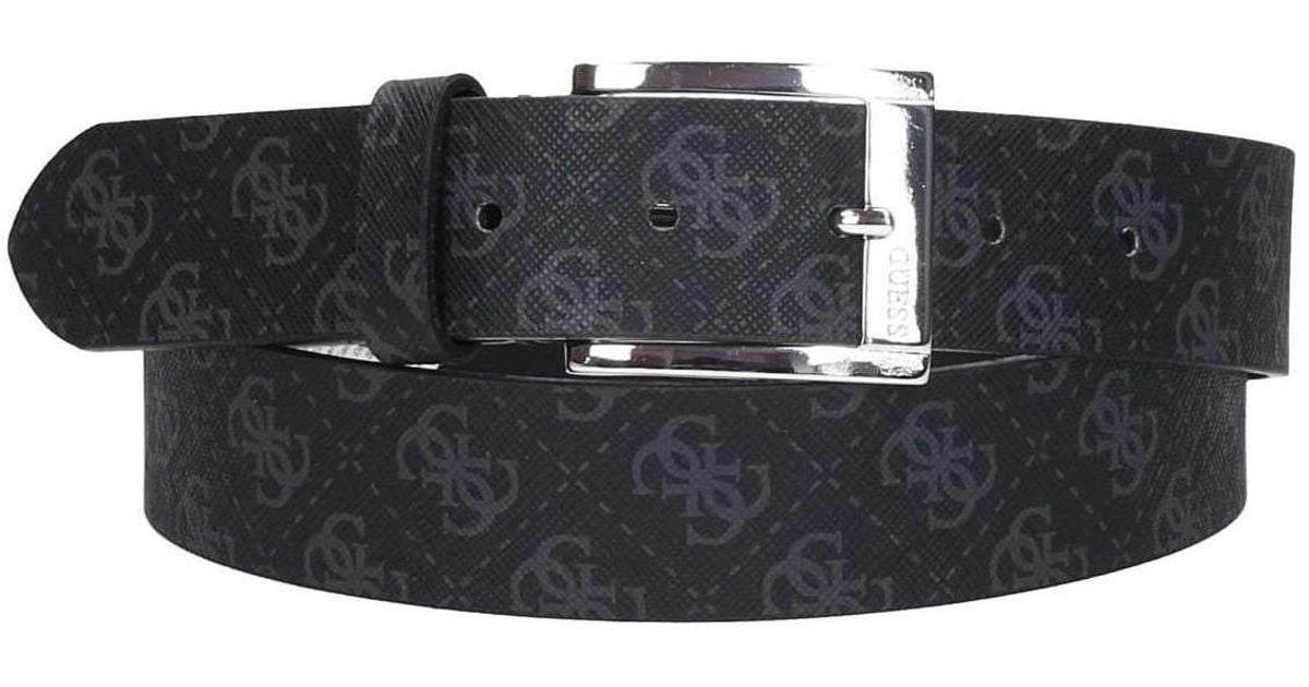guess men's leather belt