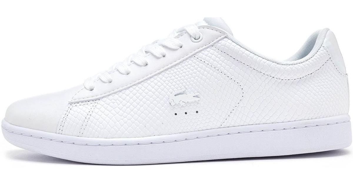 lacoste mens white leather trainers