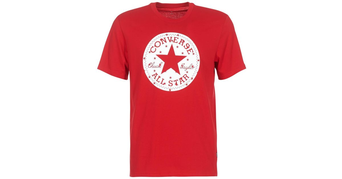 converse t shirt mens red