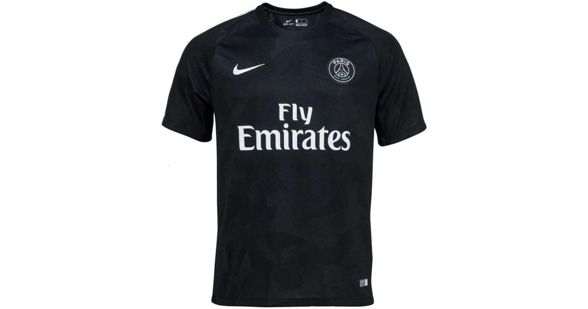 Nike 20172018 Psg Third Football Shirt Men's T Shirt In Black for Men