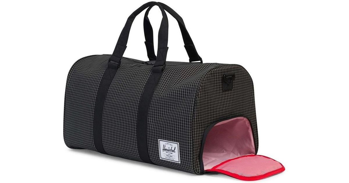 Herschel Supply Co Novel Duffle Bag Grid Black Men S Travel In Herschel Supply Co Novel Duffle Bag Grid Black Men S Travel In For Lyst
