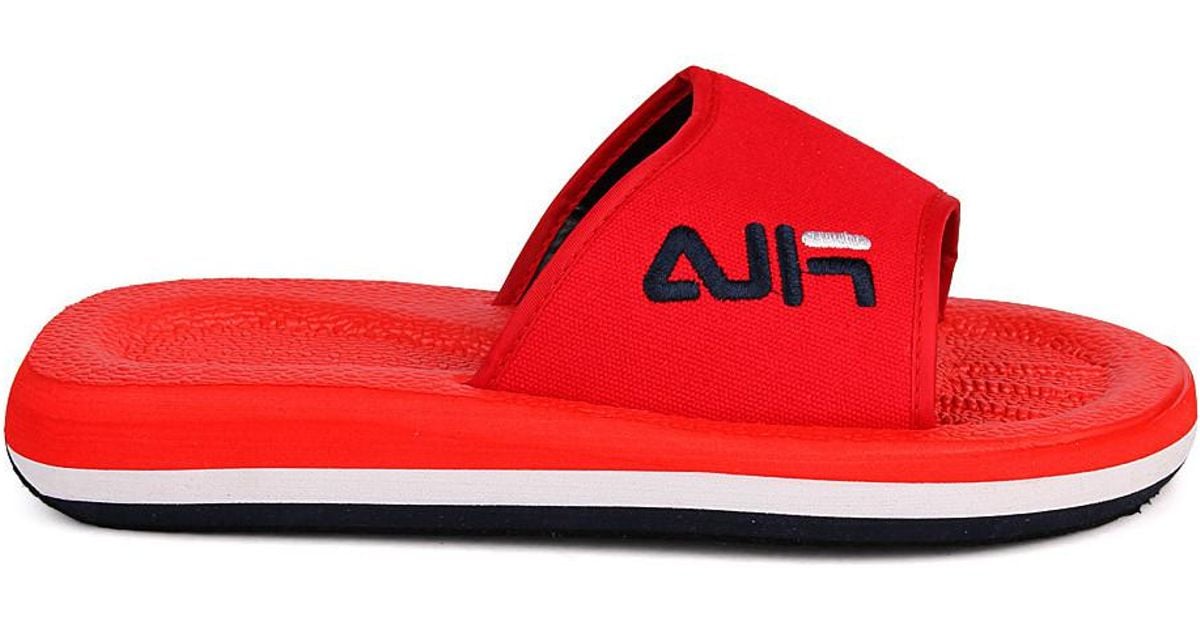fila slippers red