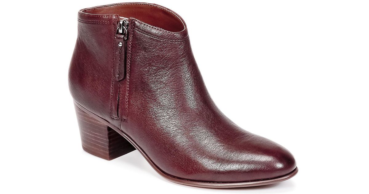 clarks boots womens red