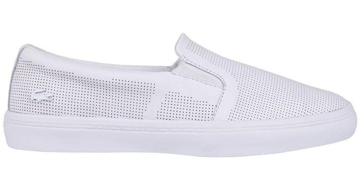 lacoste gazon slip on womens