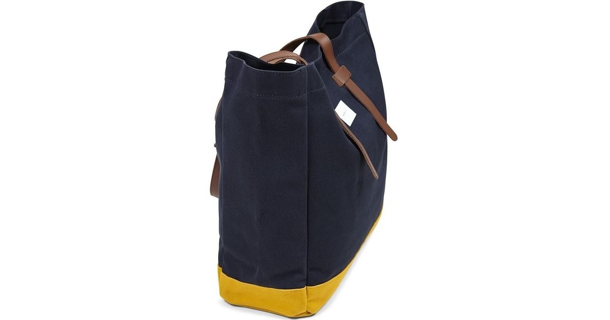 Sandqvist Stig Tote Bag Blue Yellow - Blue Men's Bag In Blue for Men - Lyst