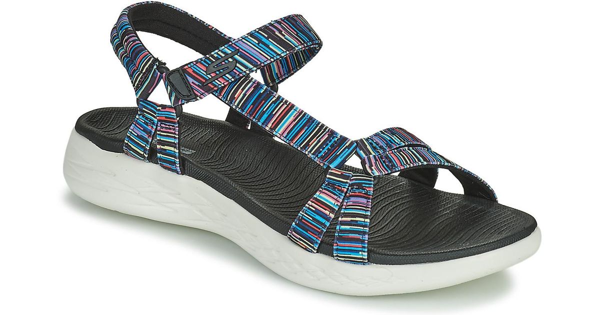 Platte schoenen voor Platte sandalen Dames Schoenen voor voor Platte  schoenen voor Platte sandalen Skechers On-the-go 600-140038 Slide Sandal in  het Zwart Bespaar 23% allware.com.br