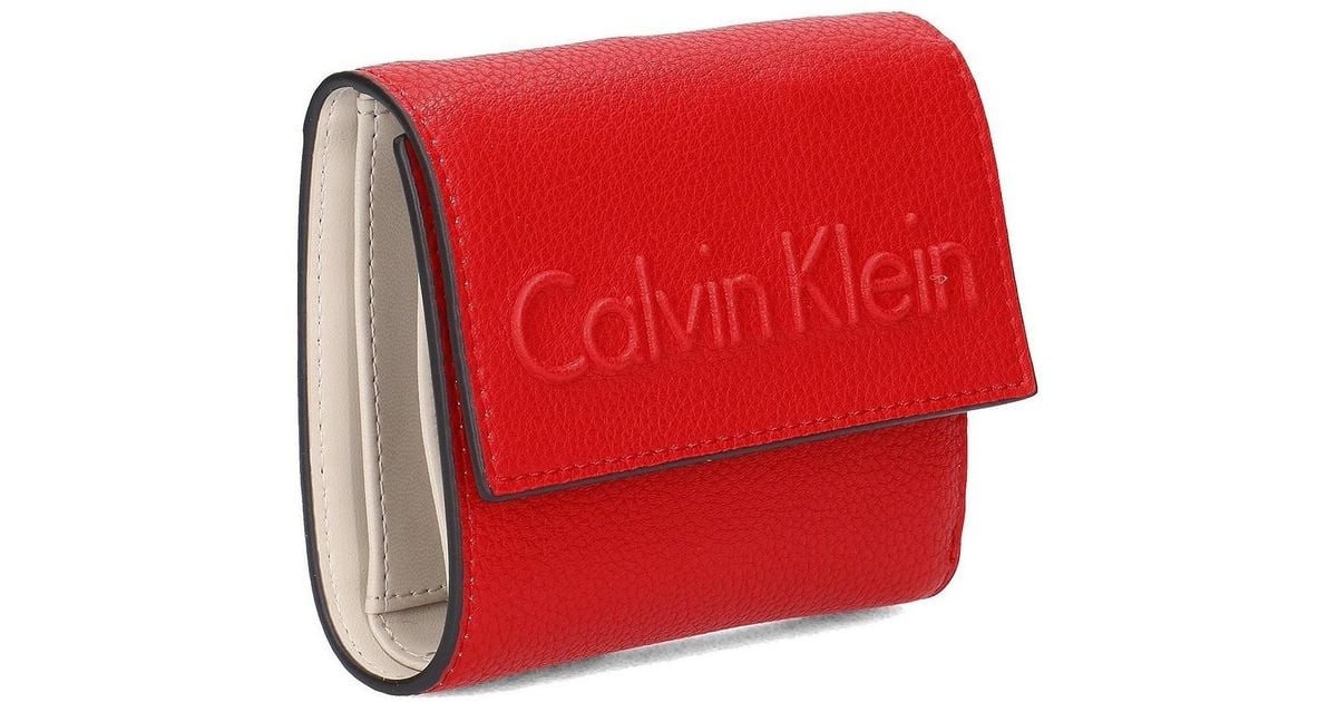 calvin klein wallet red