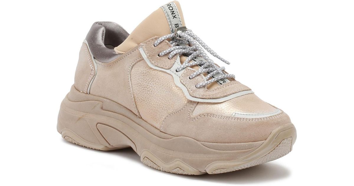 womens beige chunky trainers