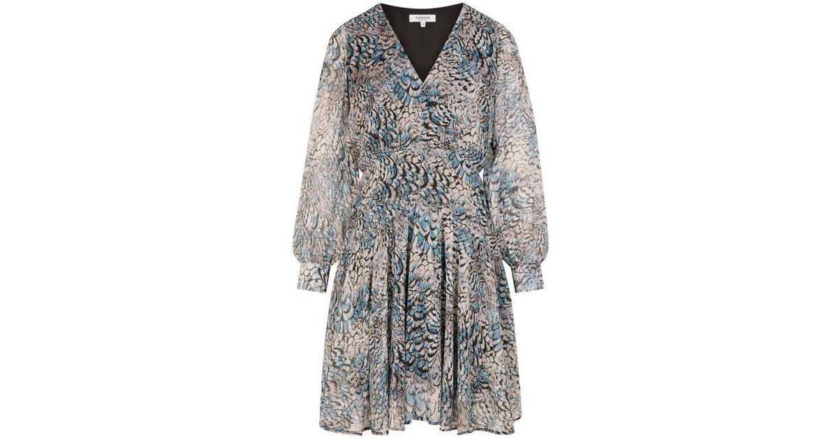 Robes midi 194994VTPE26 Morgan en coloris Gris | Lyst