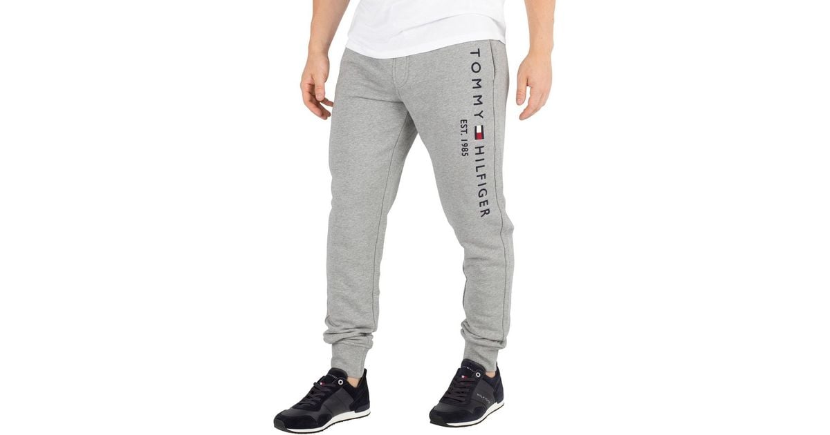 mens grey tommy hilfiger joggers